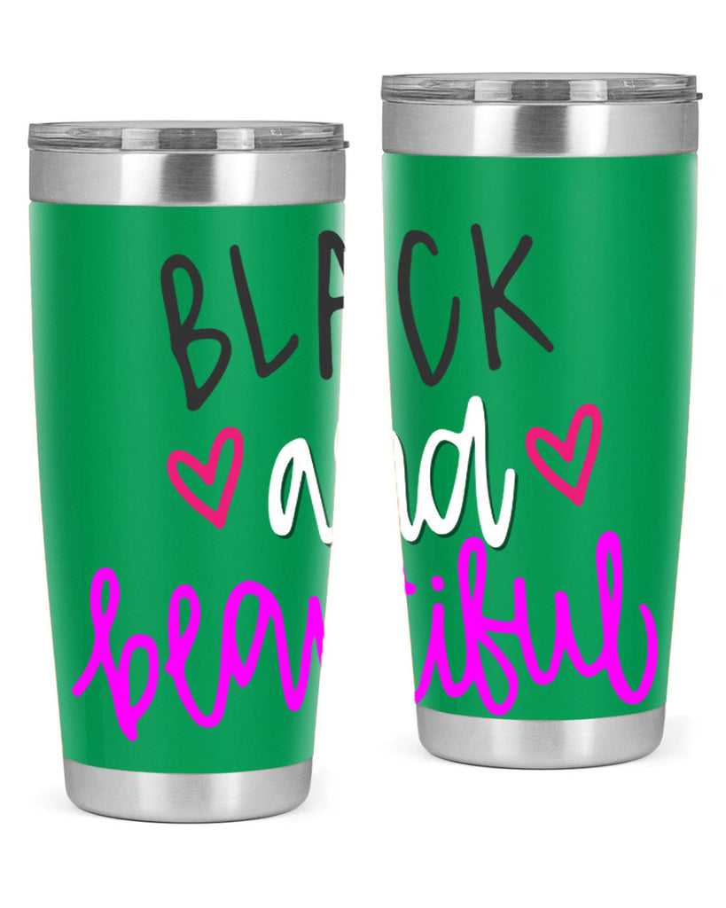 black and beautiful color 252#- black words phrases- Cotton Tank