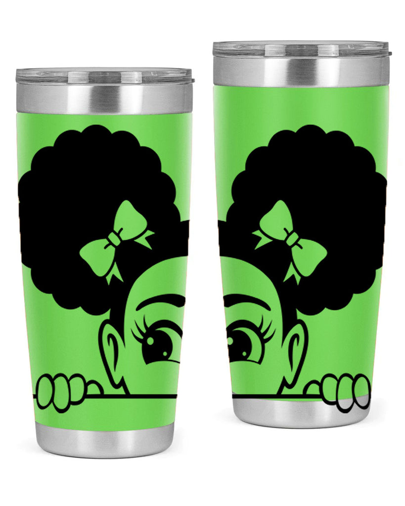 afro puffs girl peekaboo 81#- women-girls- Tumbler
