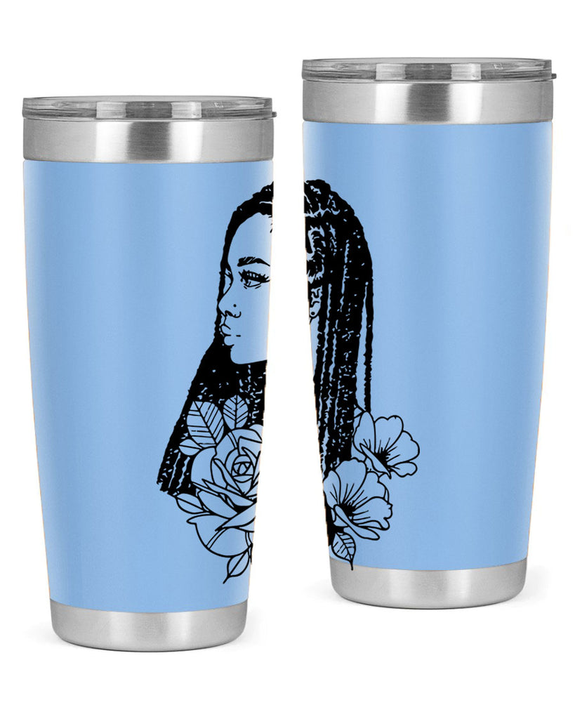 afro with flowers 70#- women-girls- Tumbler