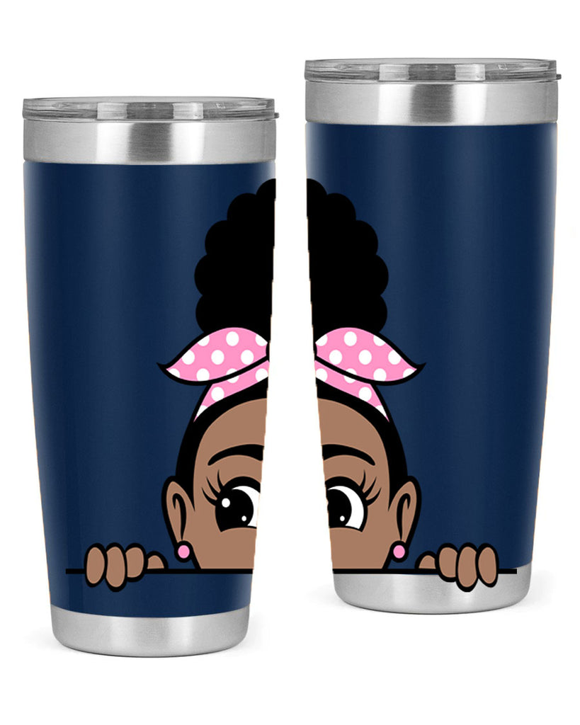 afro puff bandana girl peekaboo 86#- women-girls- Tumbler