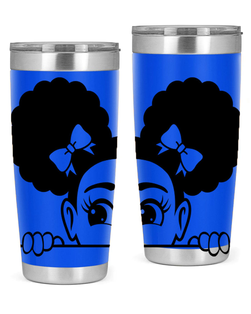 afro puffs girl peekaboo 81#- women-girls- Tumbler