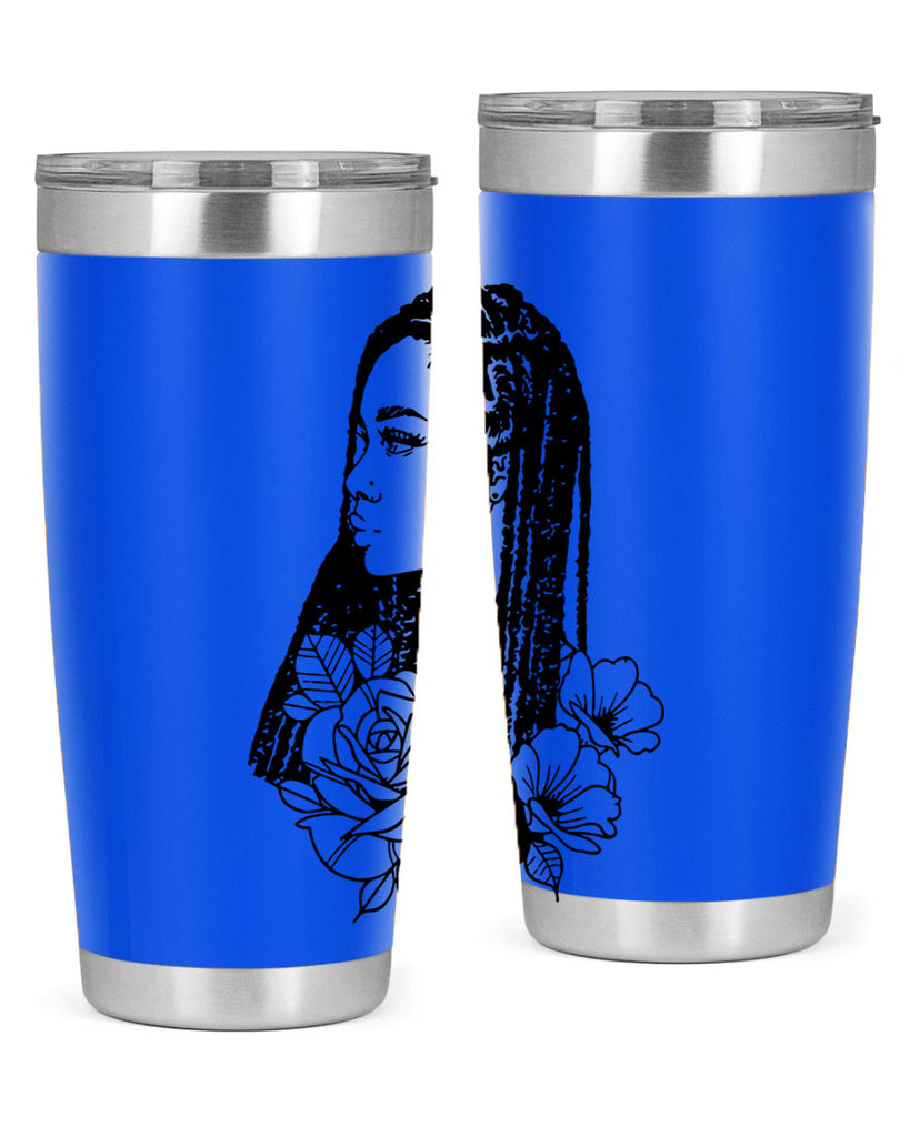 afro with flowers 70#- women-girls- Tumbler