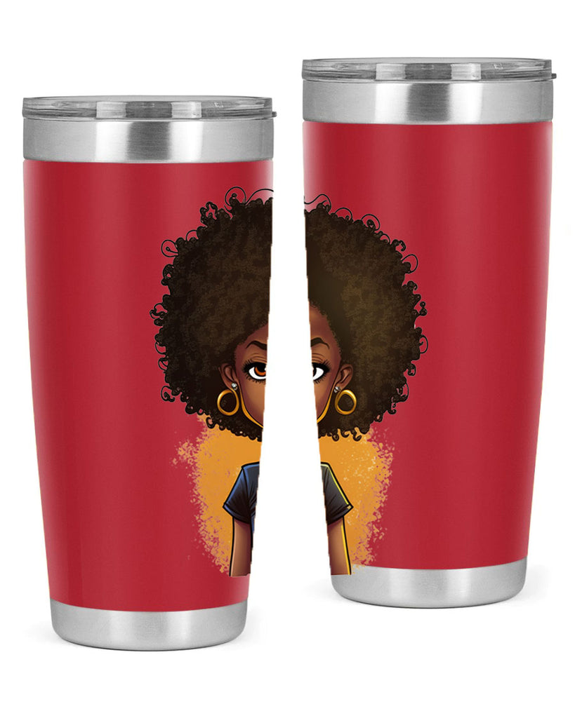 Sparkling Black Girl Design 8#- women-girls- Tumbler