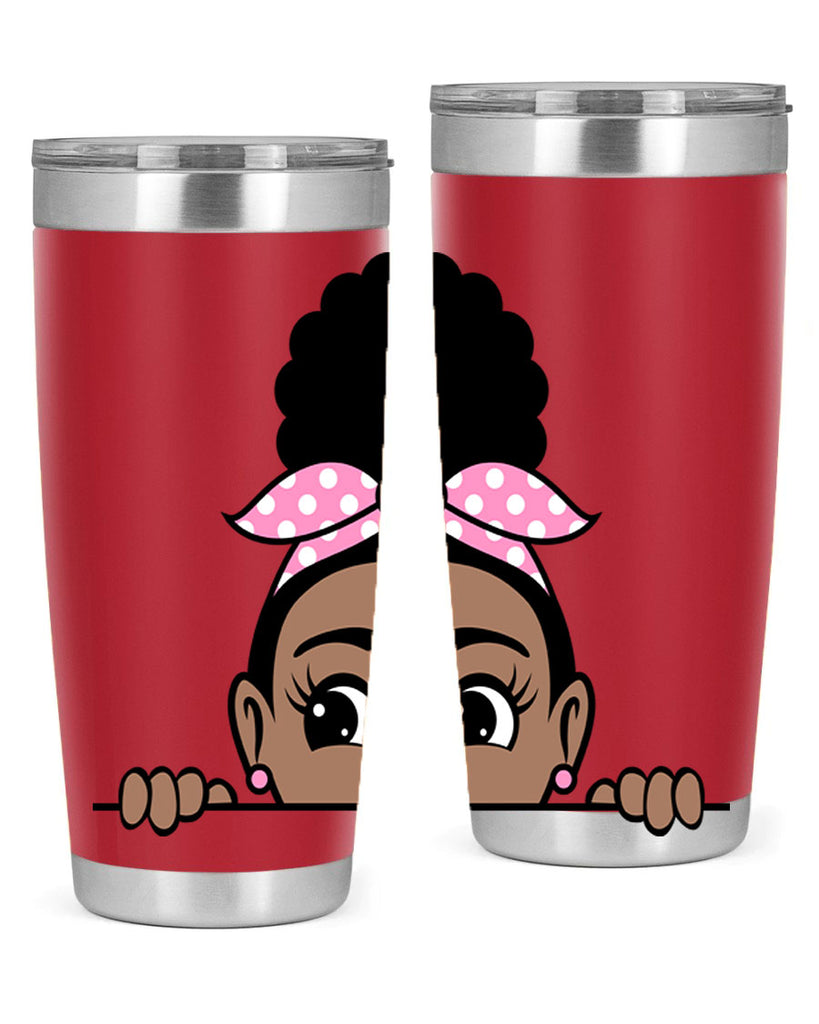afro puff bandana girl peekaboo 86#- women-girls- Tumbler