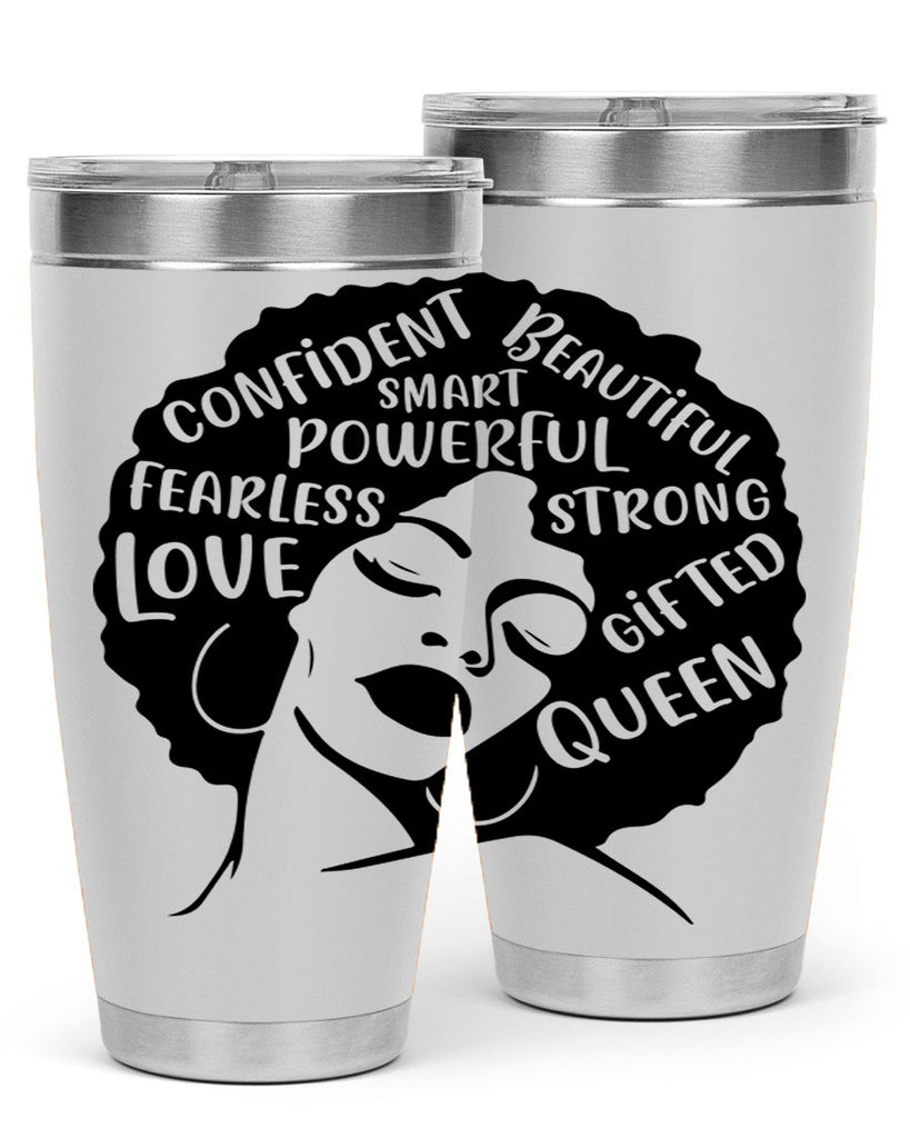 afro lady with words 24#- women-girls- Tumbler