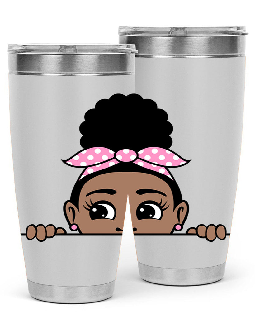 afro puff bandana girl peekaboo 86#- women-girls- Tumbler
