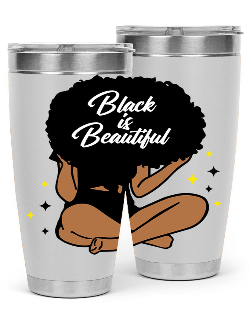 black is beautiful 14#- women-girls- Tumbler