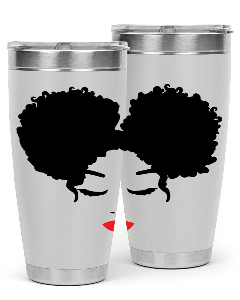 black woman red lips 9#- women-girls- Tumbler