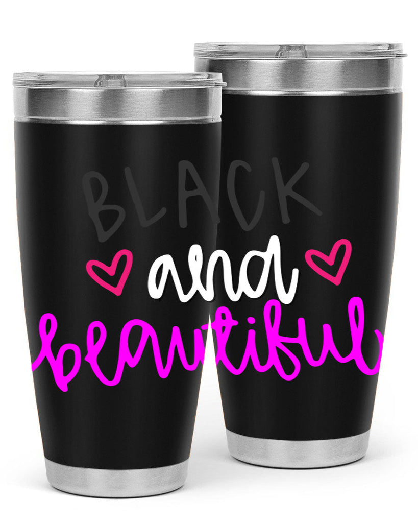 black and beautiful color 252#- black words phrases- Cotton Tank