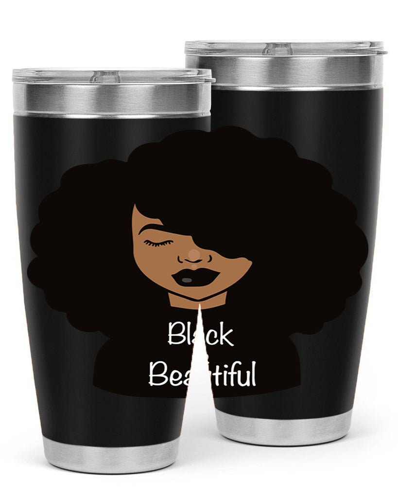 black is beautiful 12#- women-girls- Tumbler