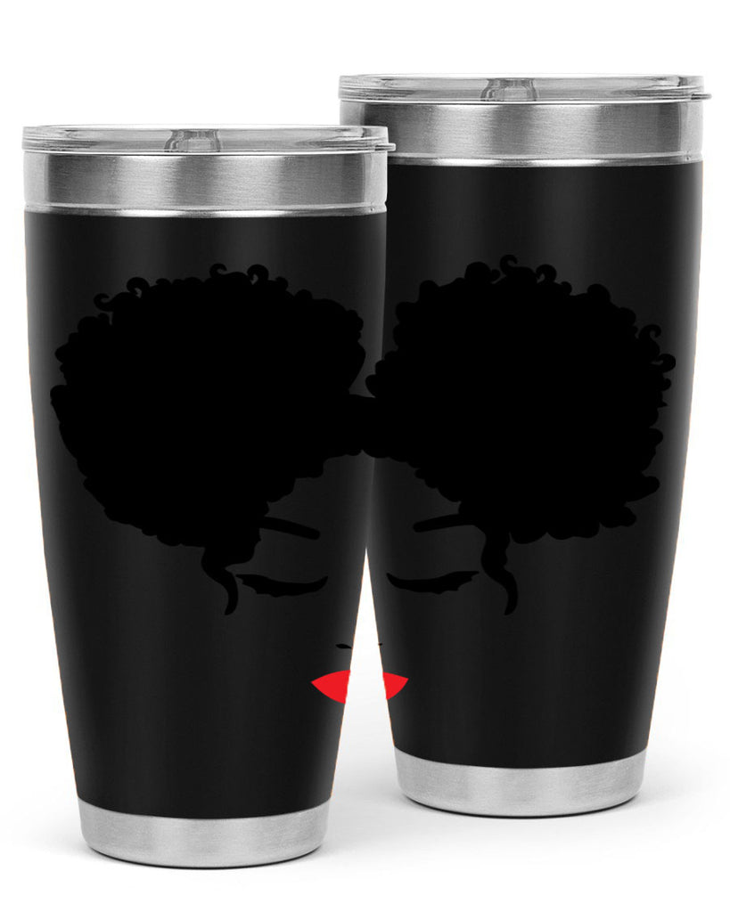 black woman red lips 9#- women-girls- Tumbler