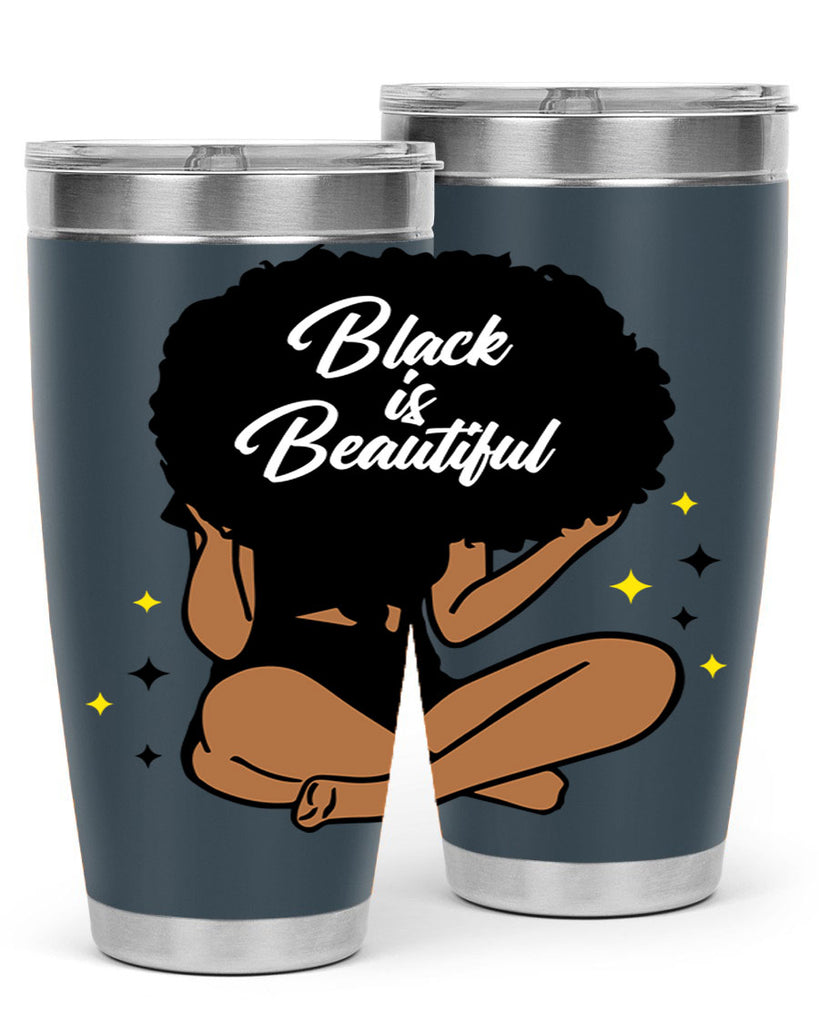 black is beautiful 14#- women-girls- Tumbler