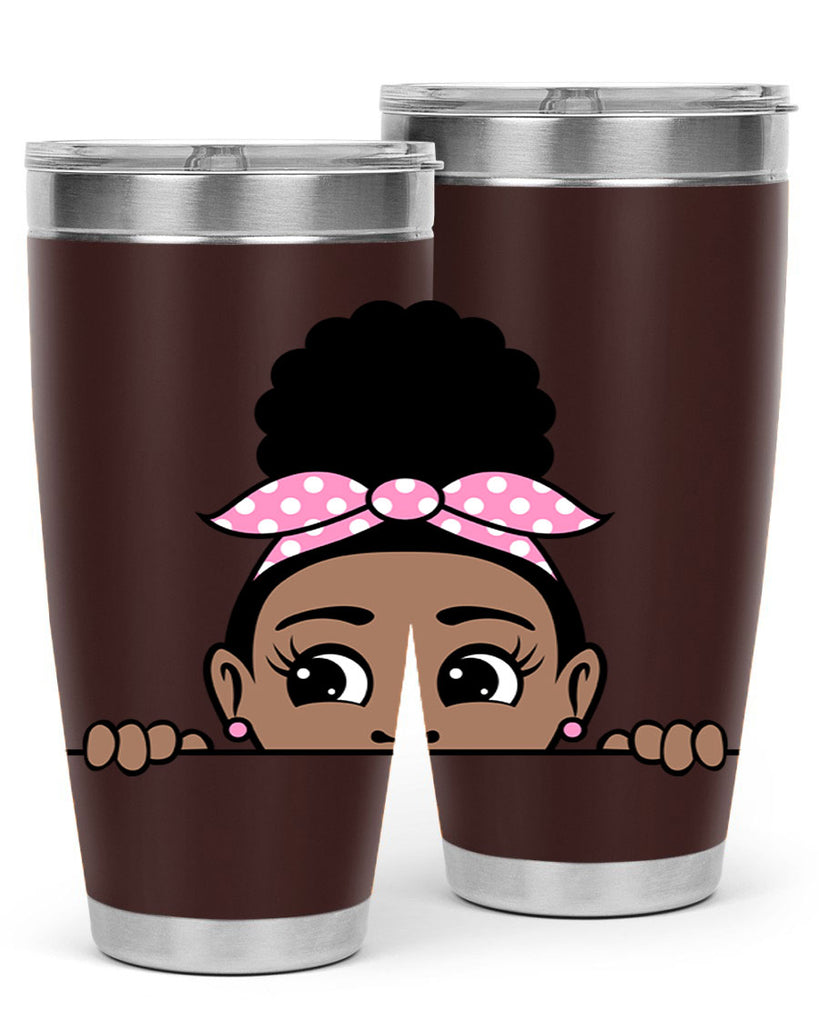afro puff bandana girl peekaboo 86#- women-girls- Tumbler
