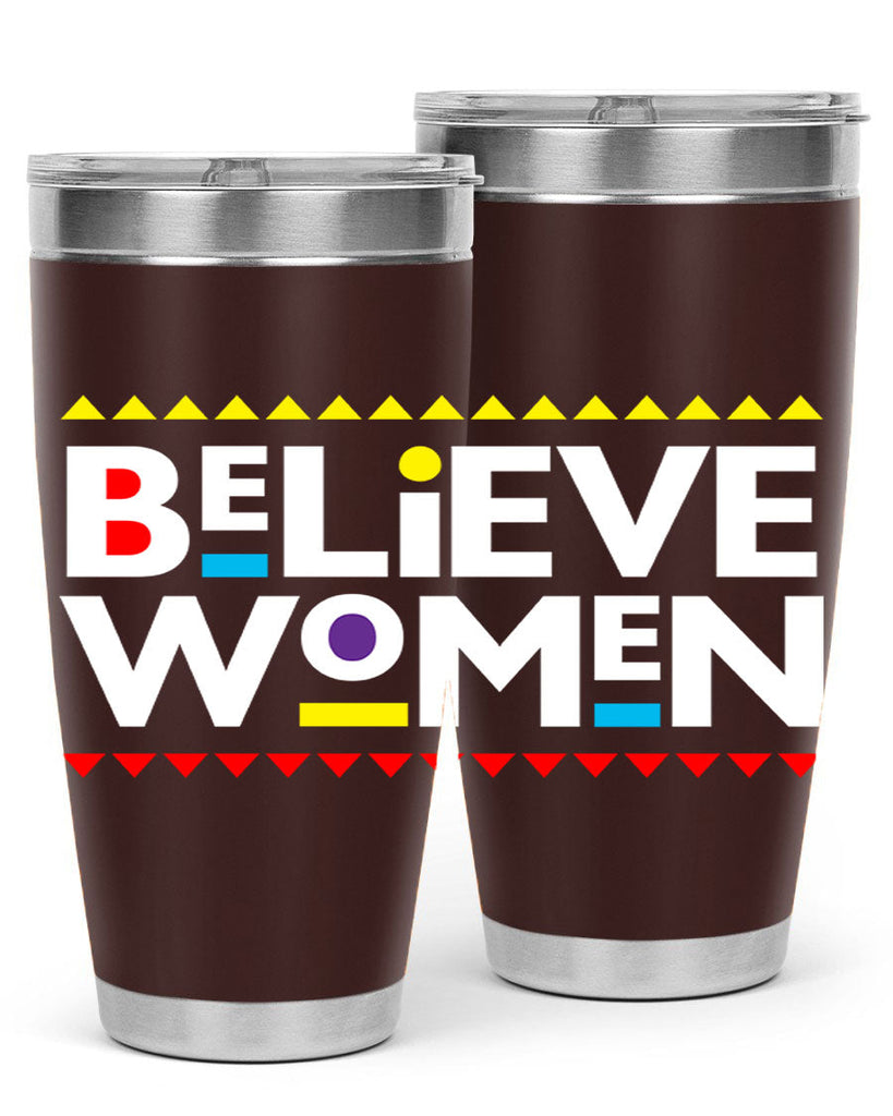 believewomen 254#- black words phrases- Cotton Tank