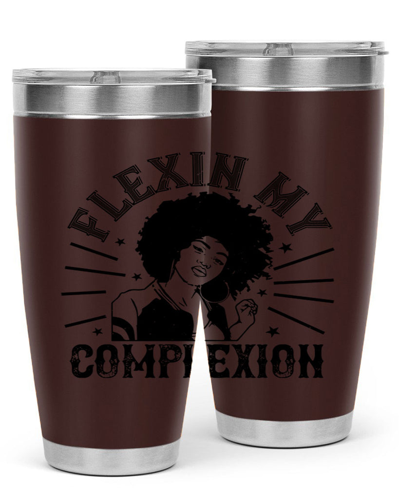 flexin my complexion Style 34#- afro- Tumbler