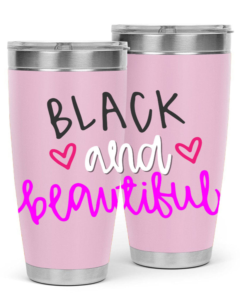 black and beautiful color 252#- black words phrases- Cotton Tank