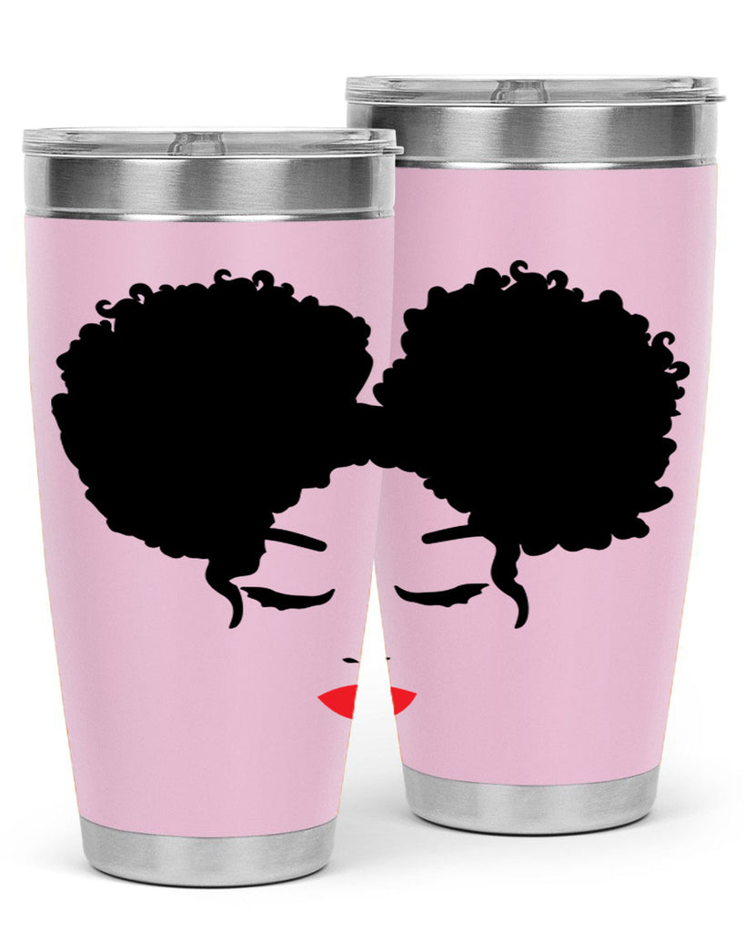 black woman red lips 9#- women-girls- Tumbler