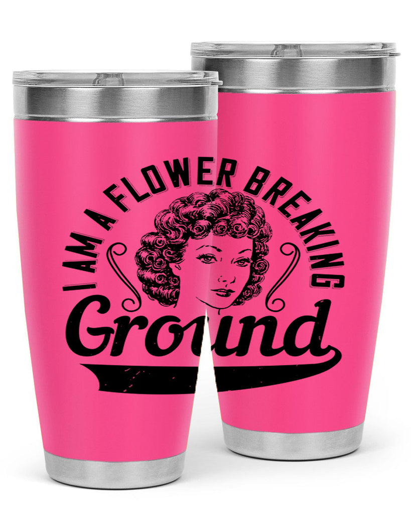 I am a flower breaking ground Style 32#- afro- Tumbler