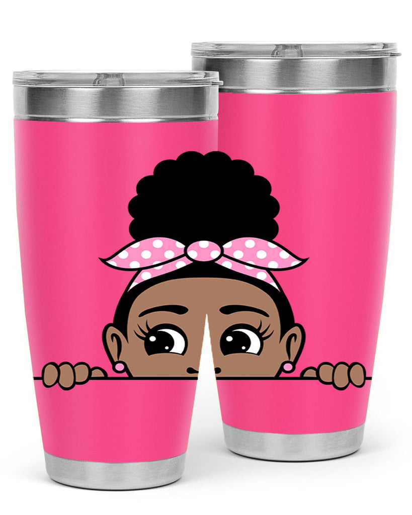 afro puff bandana girl peekaboo 86#- women-girls- Tumbler