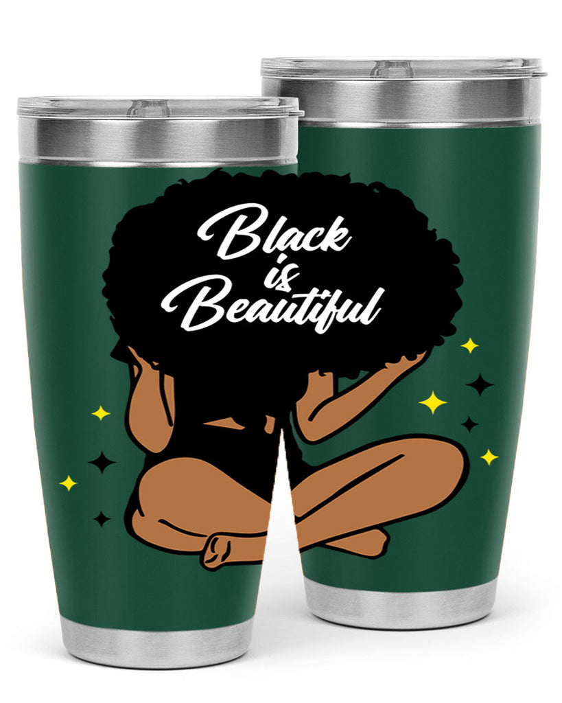 black is beautiful 14#- women-girls- Tumbler