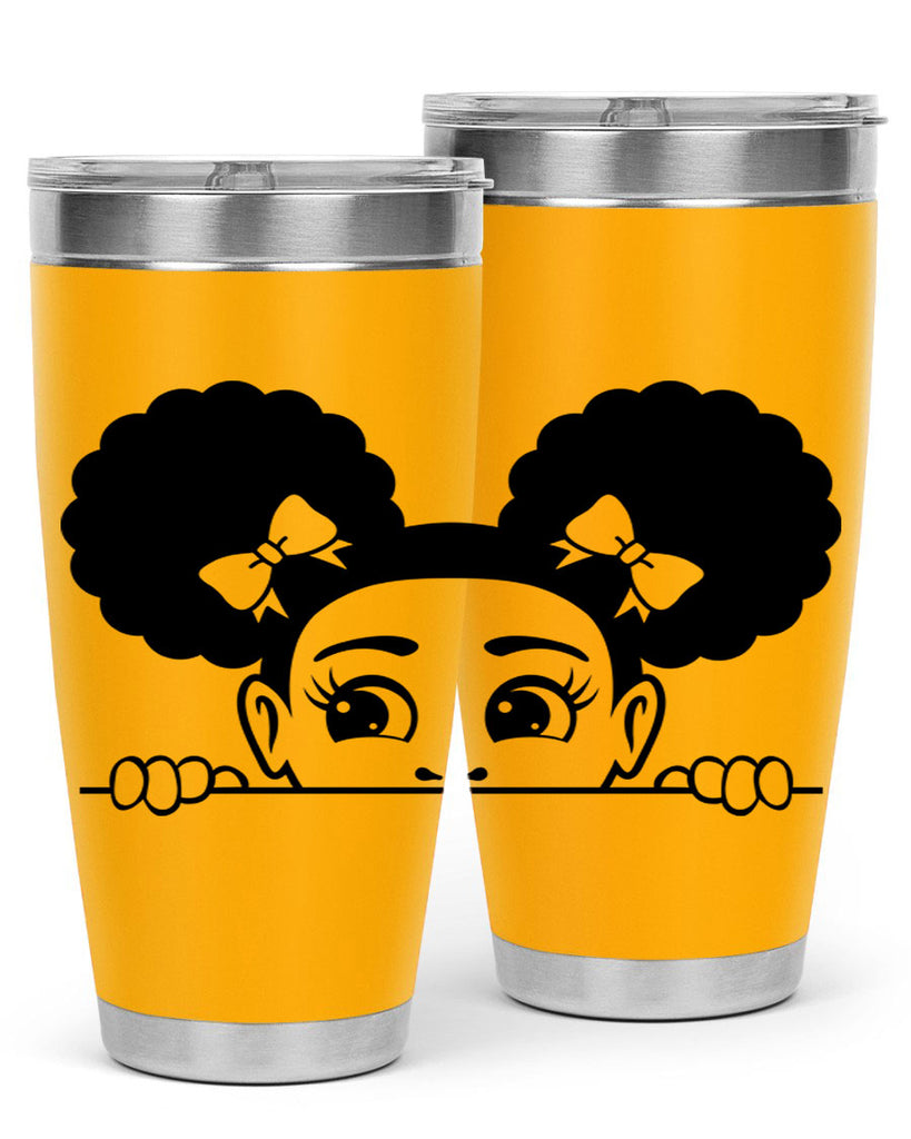 afro puffs girl peekaboo 81#- women-girls- Tumbler