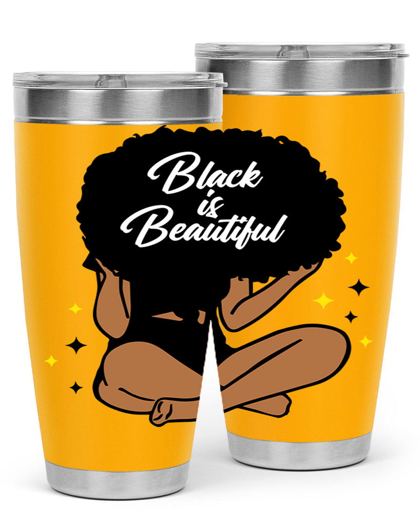 black is beautiful 14#- women-girls- Tumbler