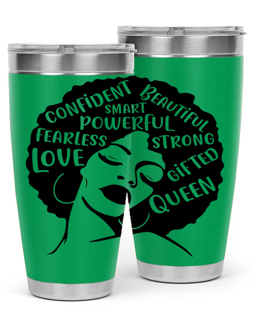afro lady with words 24#- women-girls- Tumbler