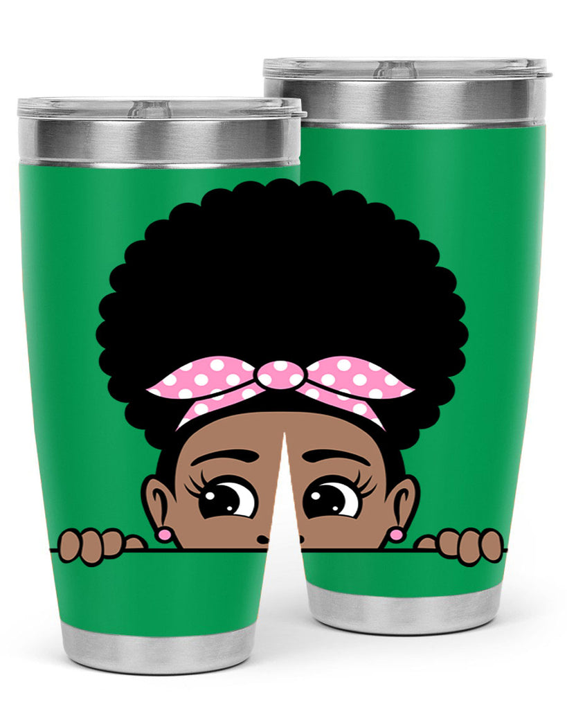 afro puff bandana girl peekaboo 85#- women-girls- Tumbler