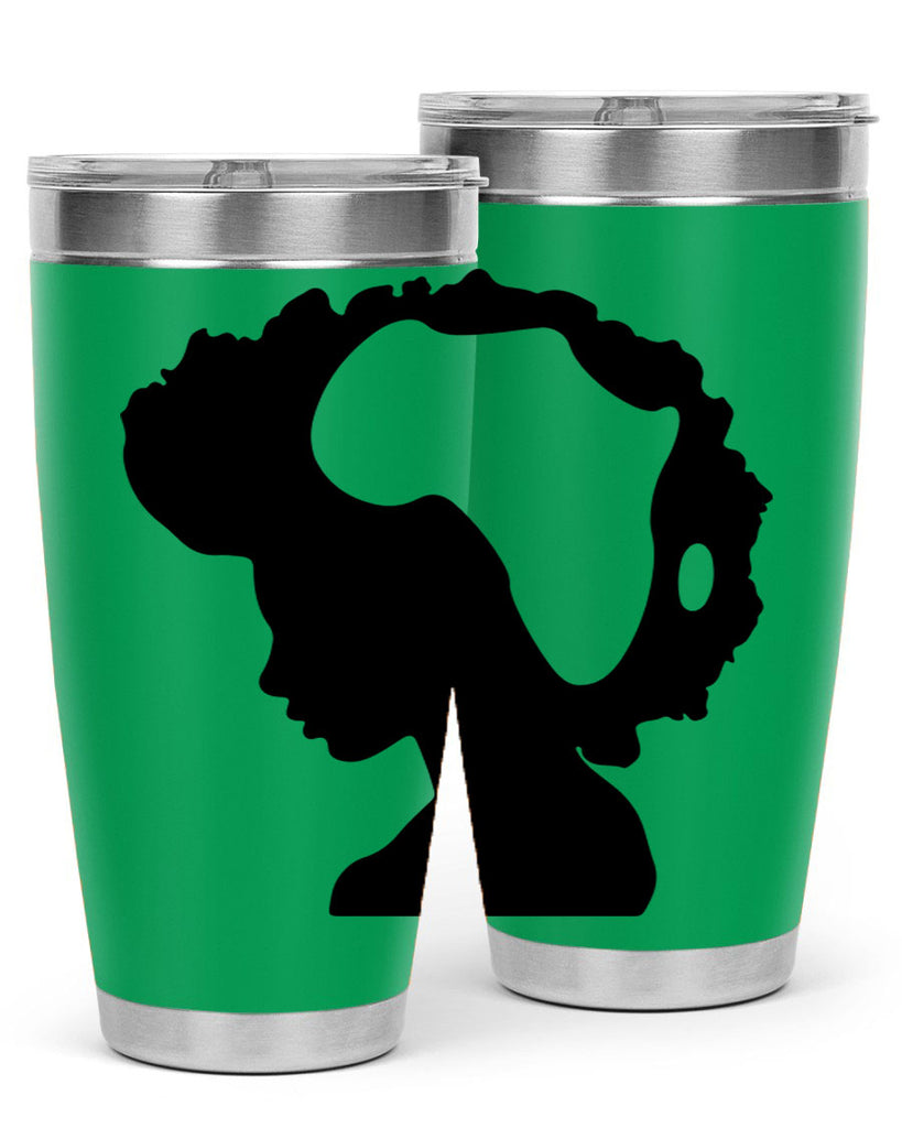 afro woman with africa map 65#- women-girls- Tumbler