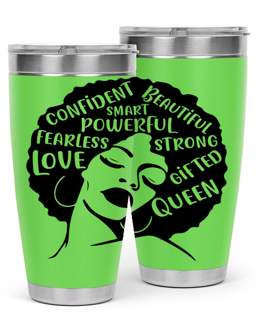 afro lady with words 24#- women-girls- Tumbler