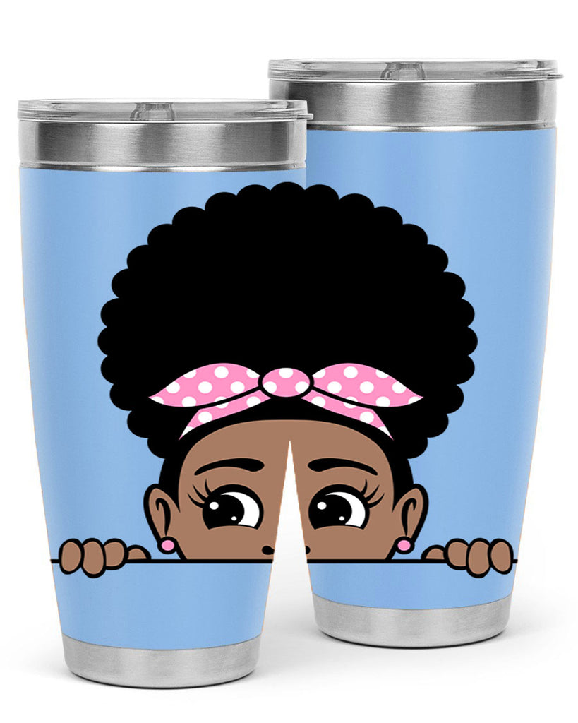 afro puff bandana girl peekaboo 85#- women-girls- Tumbler