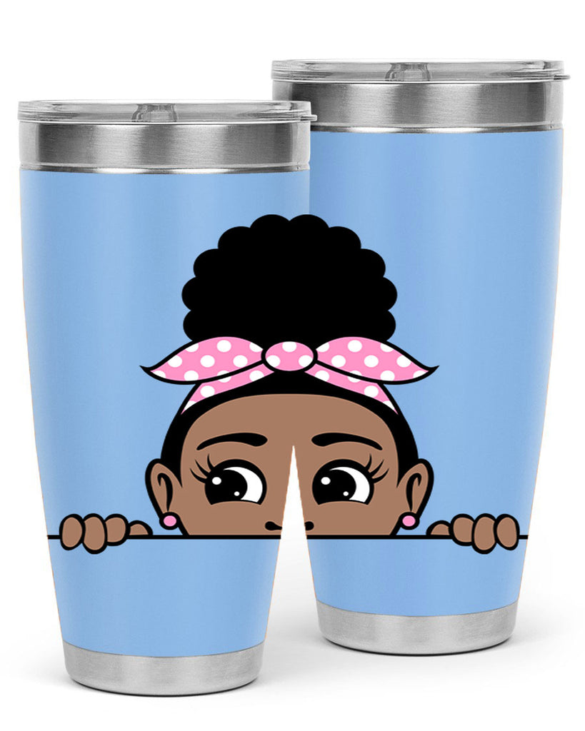 afro puff bandana girl peekaboo 86#- women-girls- Tumbler
