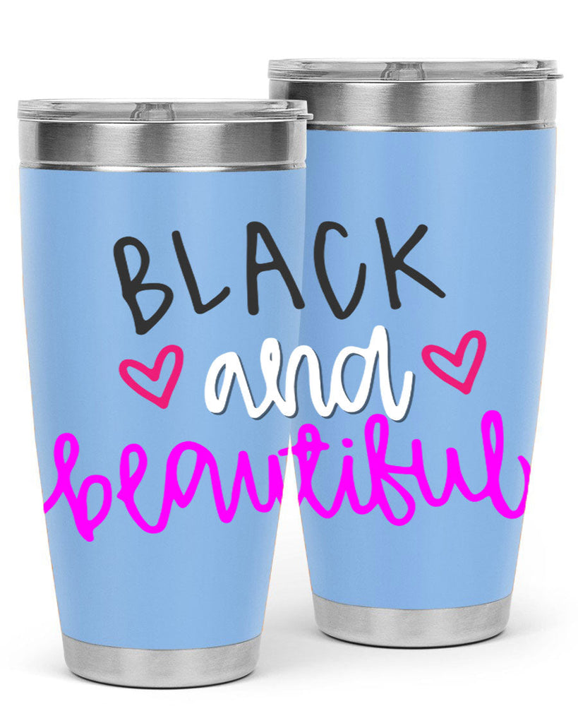 black and beautiful color 252#- black words phrases- Cotton Tank
