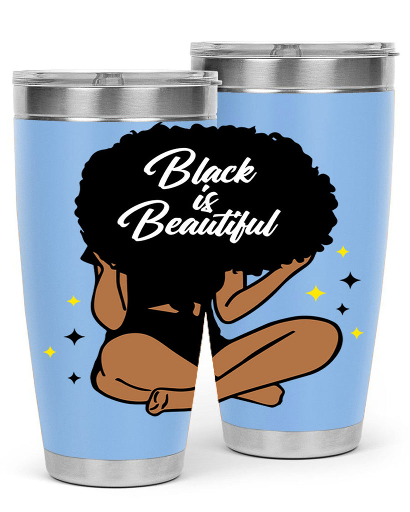 black is beautiful 14#- women-girls- Tumbler