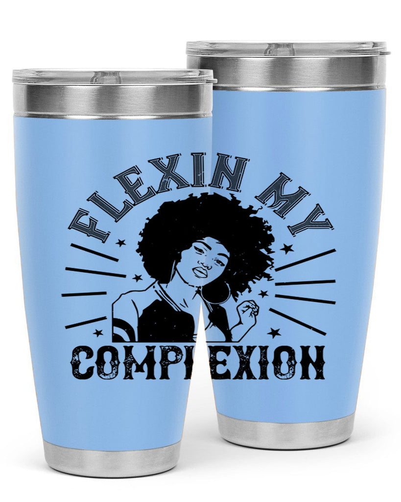flexin my complexion Style 34#- afro- Tumbler