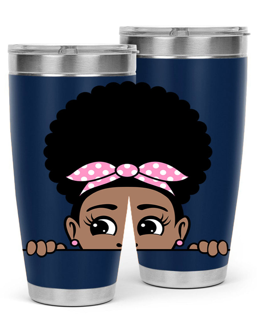 afro puff bandana girl peekaboo 85#- women-girls- Tumbler