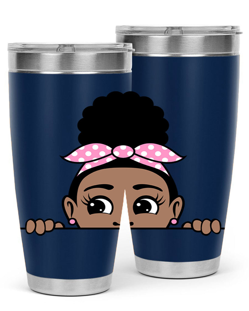 afro puff bandana girl peekaboo 86#- women-girls- Tumbler