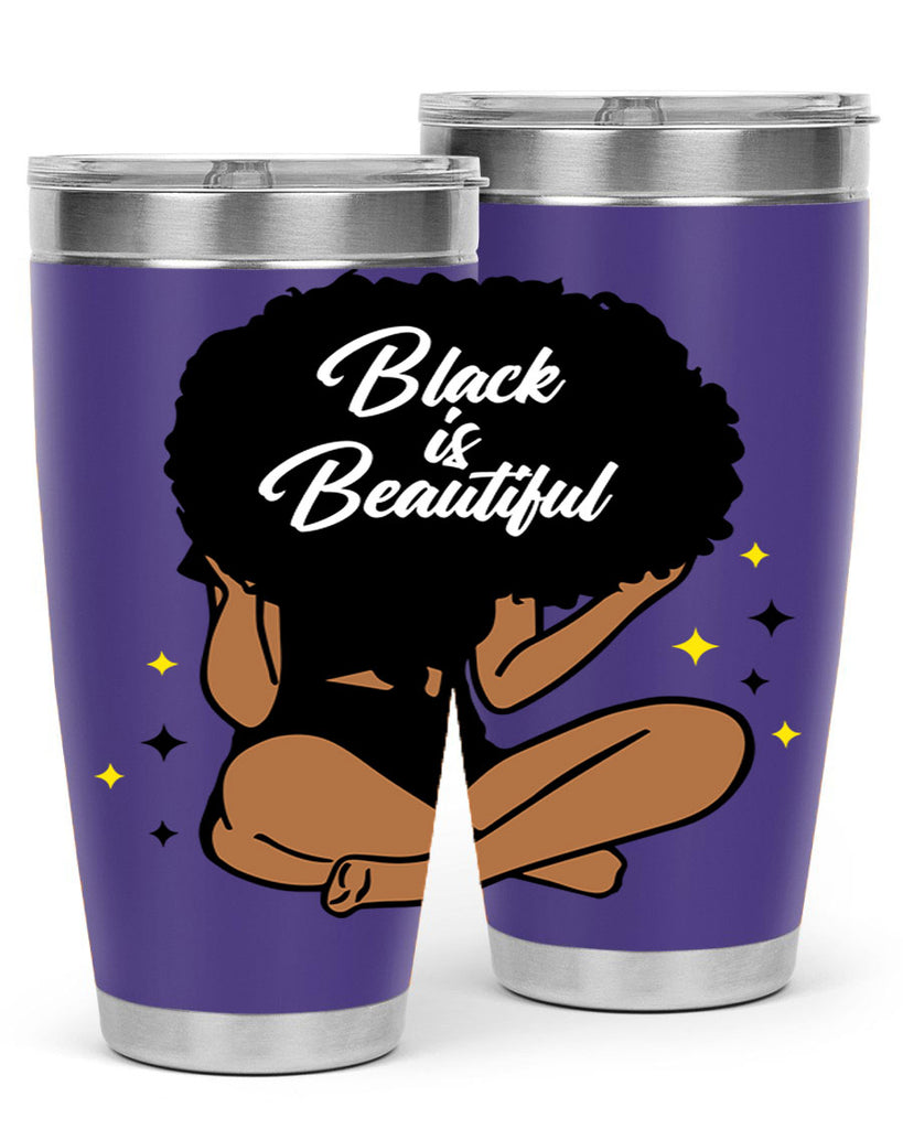 black is beautiful 14#- women-girls- Tumbler