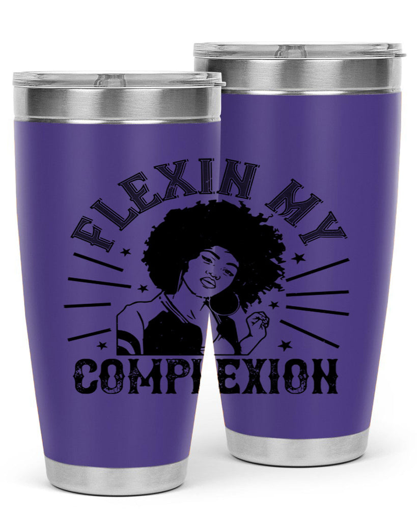 flexin my complexion Style 34#- afro- Tumbler