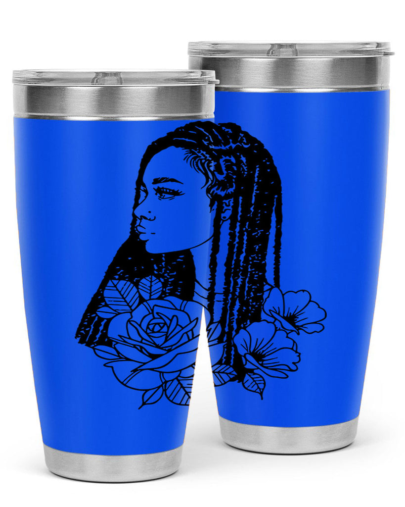 afro with flowers 70#- women-girls- Tumbler