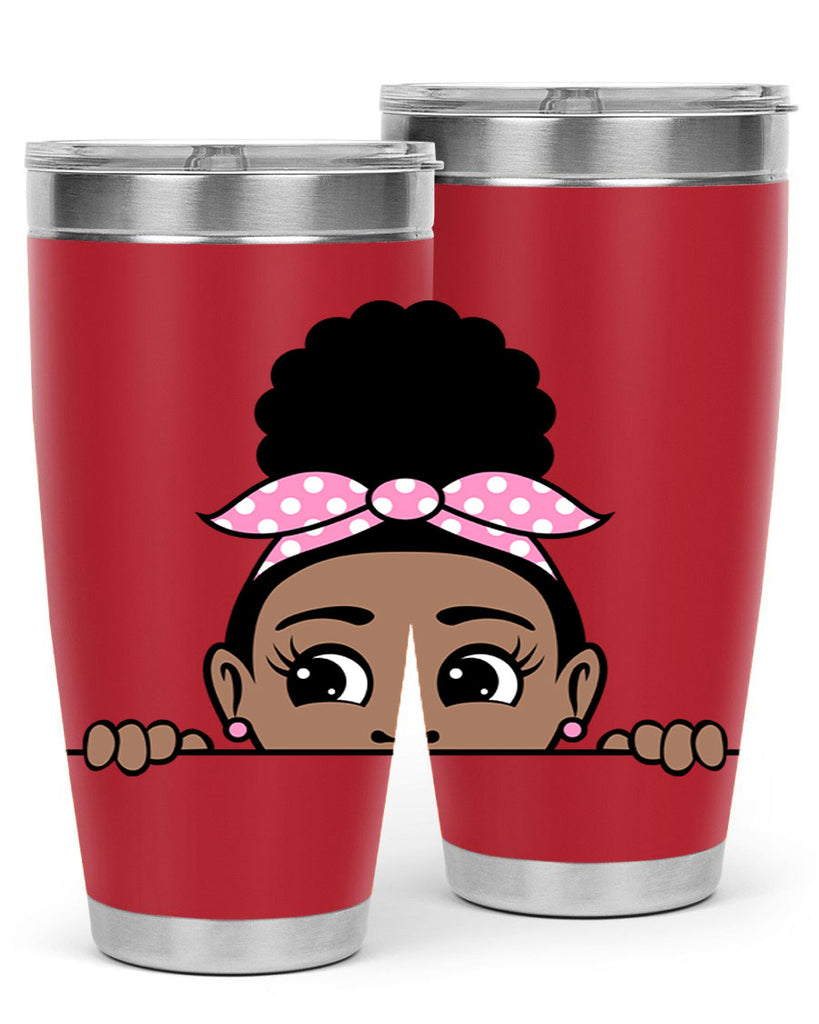 afro puff bandana girl peekaboo 86#- women-girls- Tumbler
