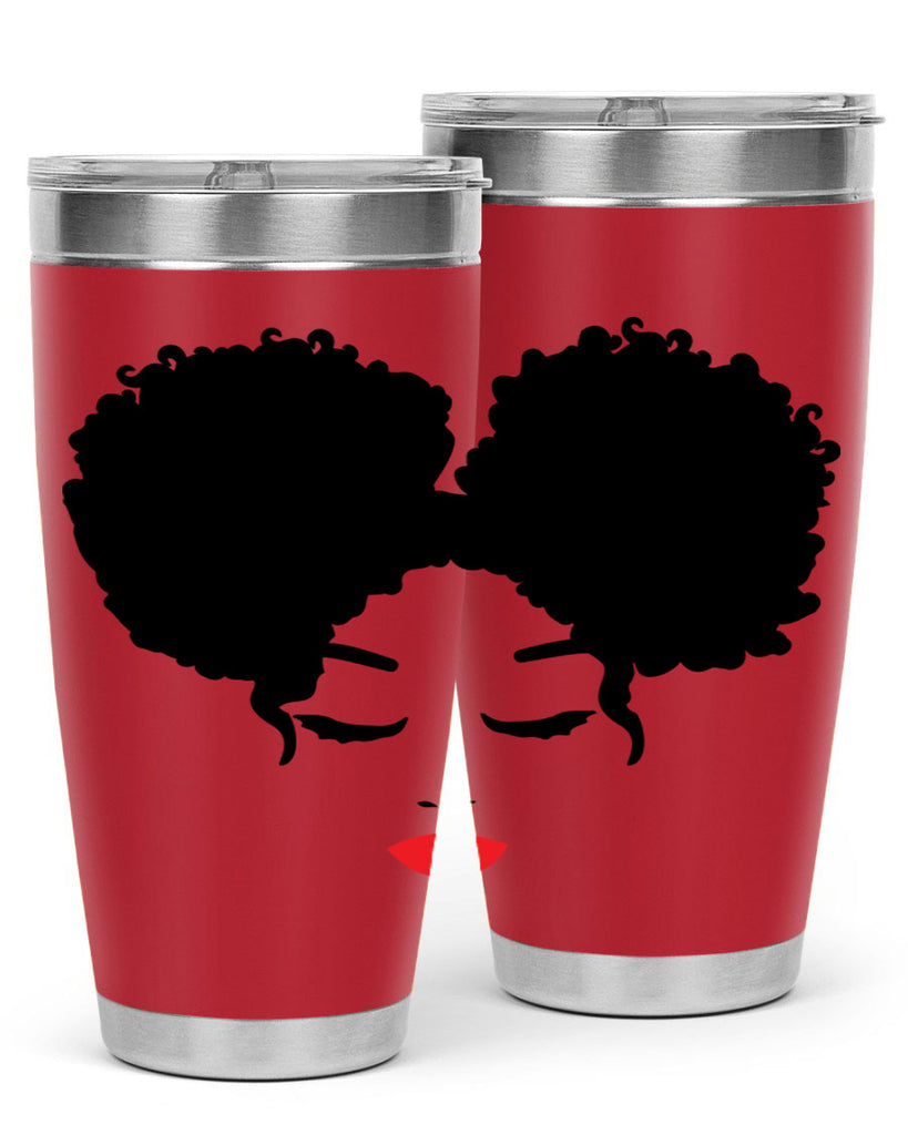 black woman red lips 9#- women-girls- Tumbler