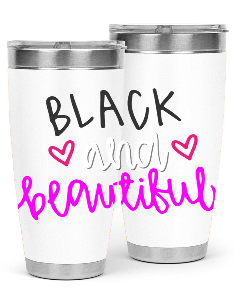 black and beautiful color 252#- black words phrases- Cotton Tank