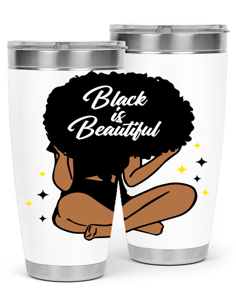 black is beautiful 14#- women-girls- Tumbler