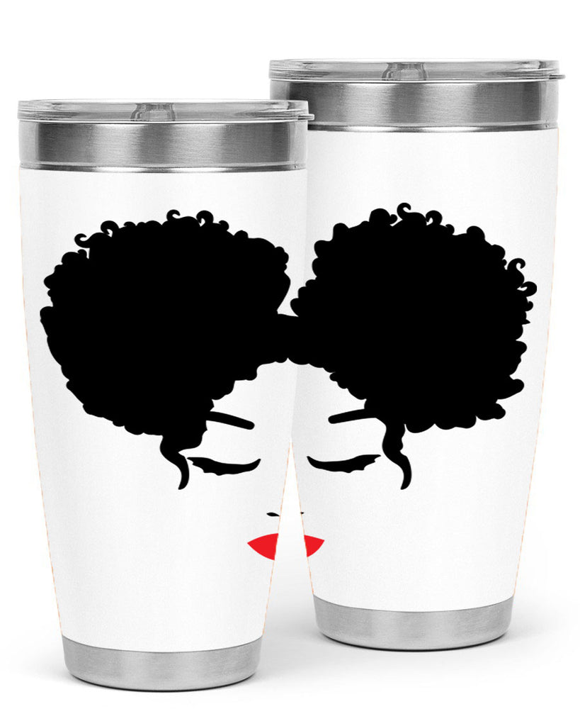 black woman red lips 9#- women-girls- Tumbler