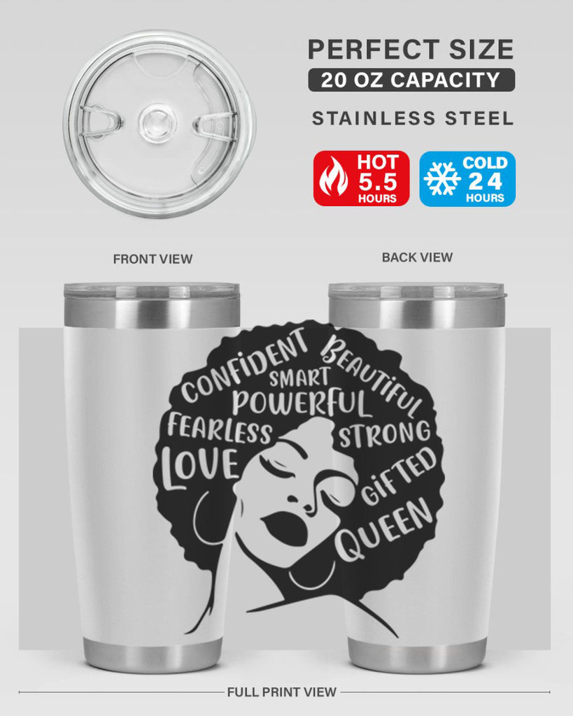 afro lady with words 24#- women-girls- Tumbler