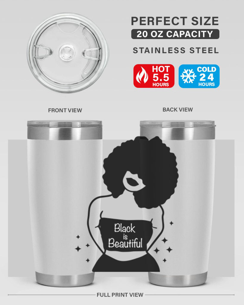 black is beautiful 11#- women-girls- Tumbler