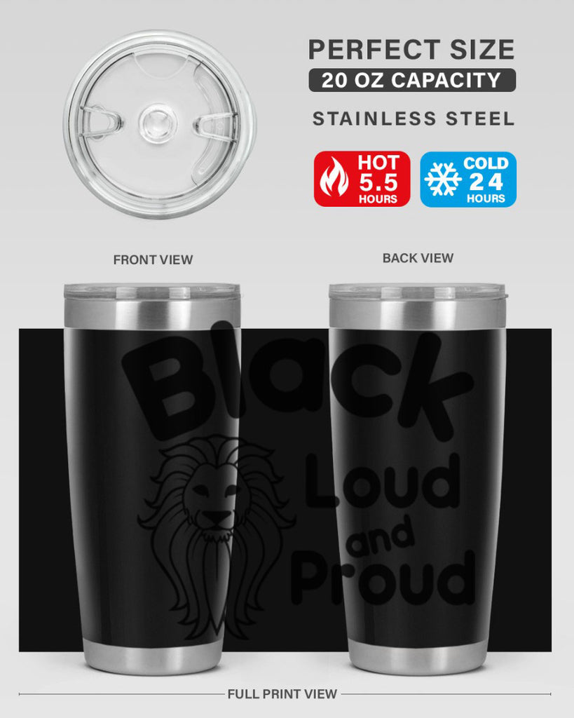 black loud and proud Style 57#- women-girls- Tumbler