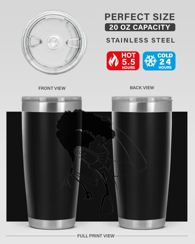 black nurse 3#- women-girls- Tumbler