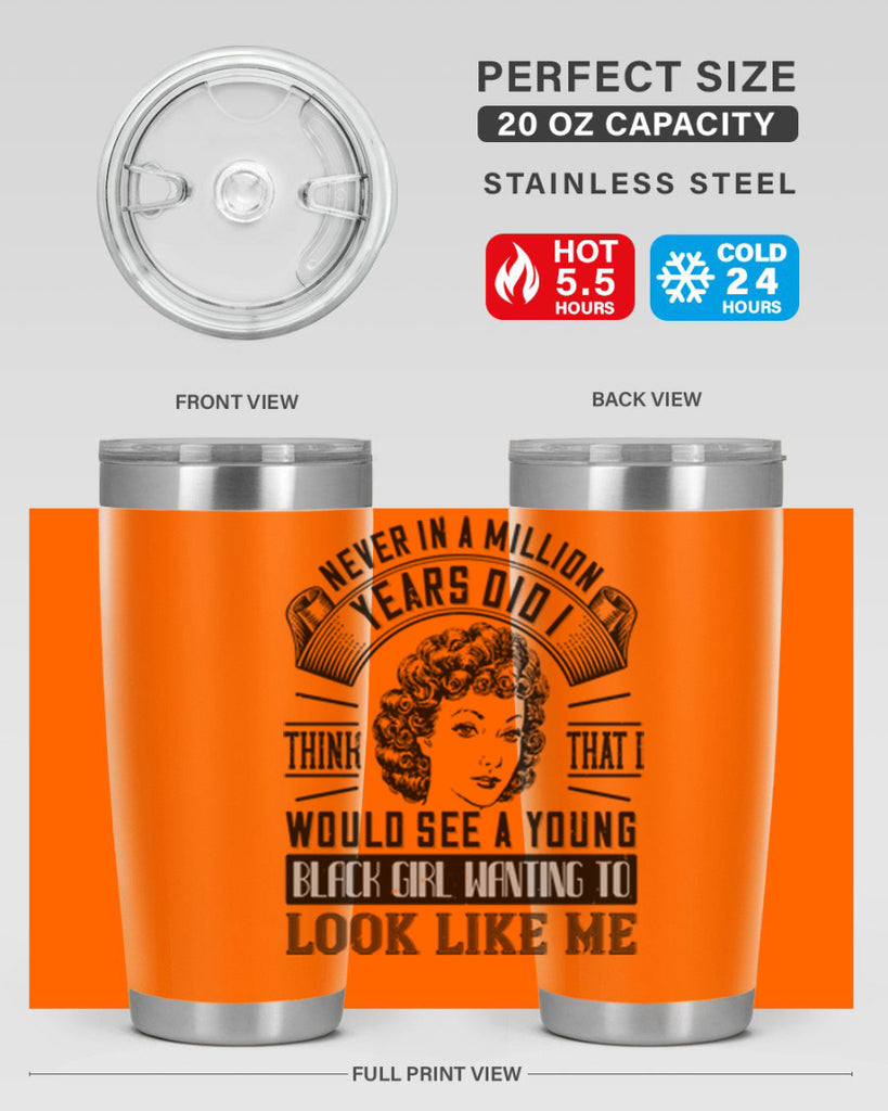 Never in a million years did I think that I would see a young black girl wanting 19#- afro- Tumbler